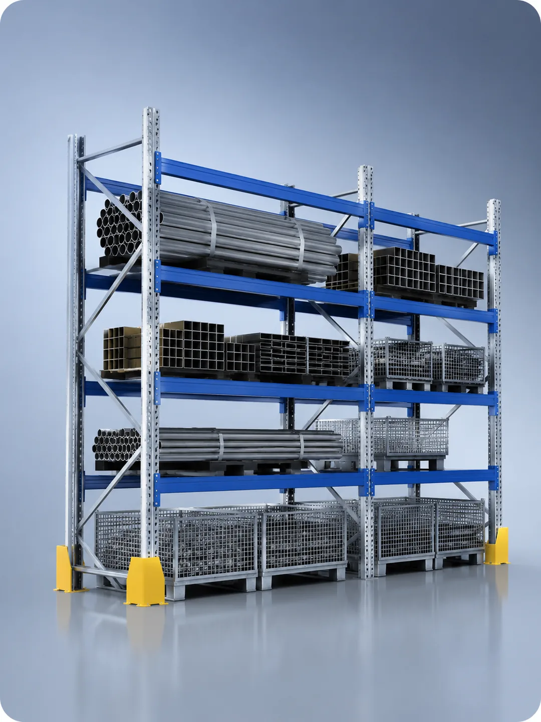 Shelving and racking tube structure application